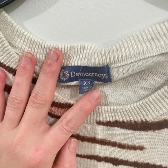 Democracy Animal Print Oversized Cinch Sweater Size XS/Fits Small & Medium NWT - Picture 10 of 11